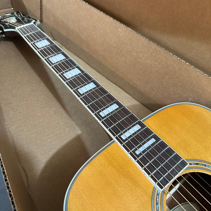 D'Angelico Premier Series Lexington Dreadnought Acoustic-Electric Guitar - Vintage Natural