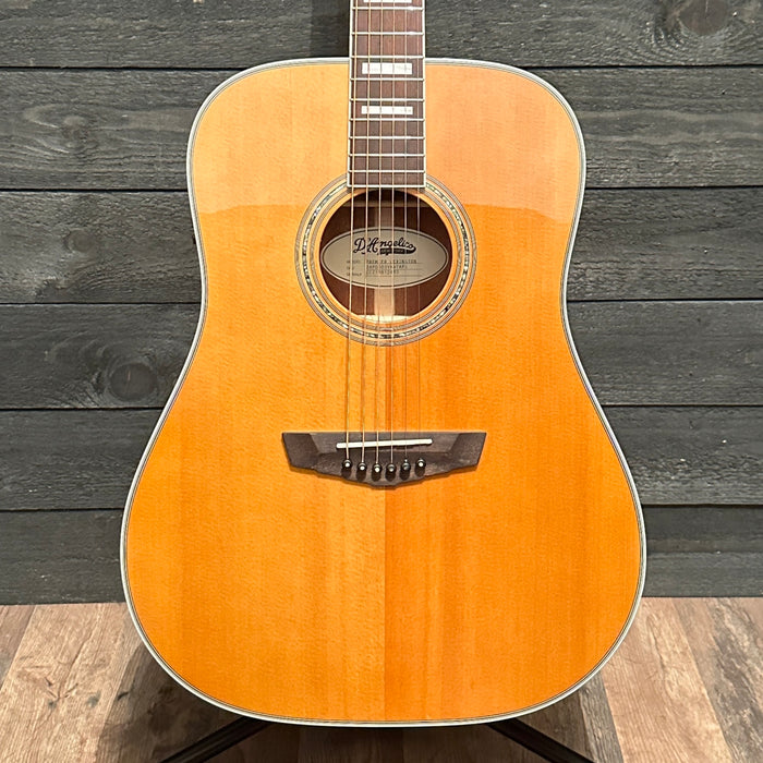 D'Angelico Premier Series Lexington Dreadnought Acoustic-Electric Guitar - Vintage Natural