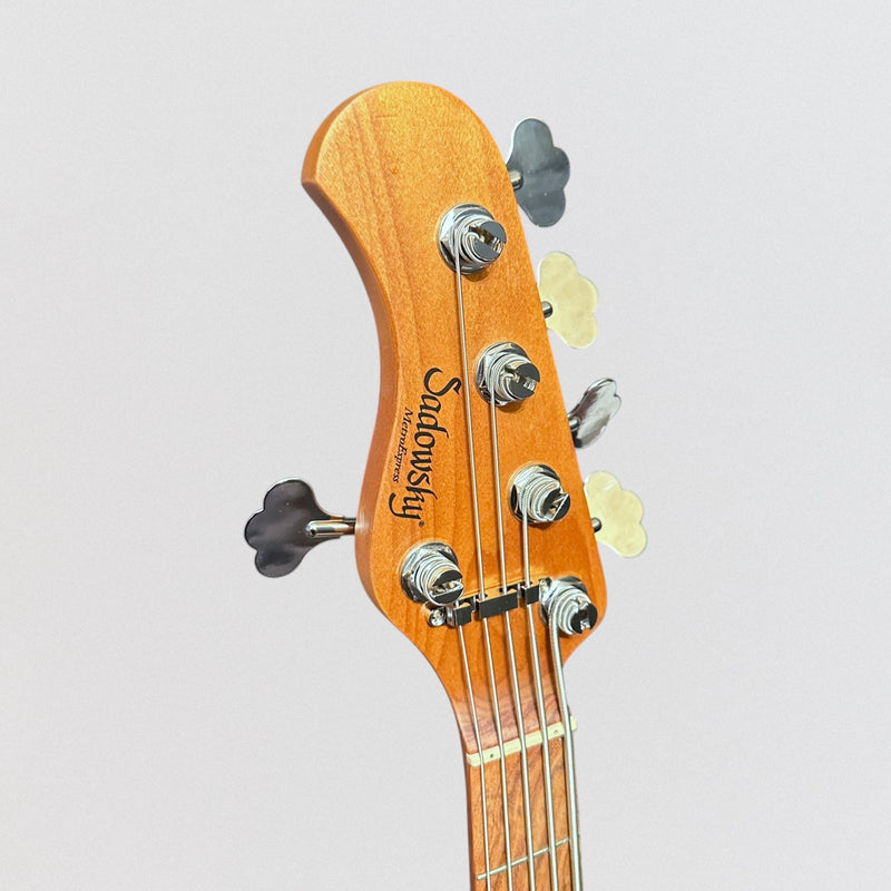Sadowsky MetroExpress 21 Fret Hybrid PJ 5 String Morado Board Lefthand Electric Bass Guitar - Black