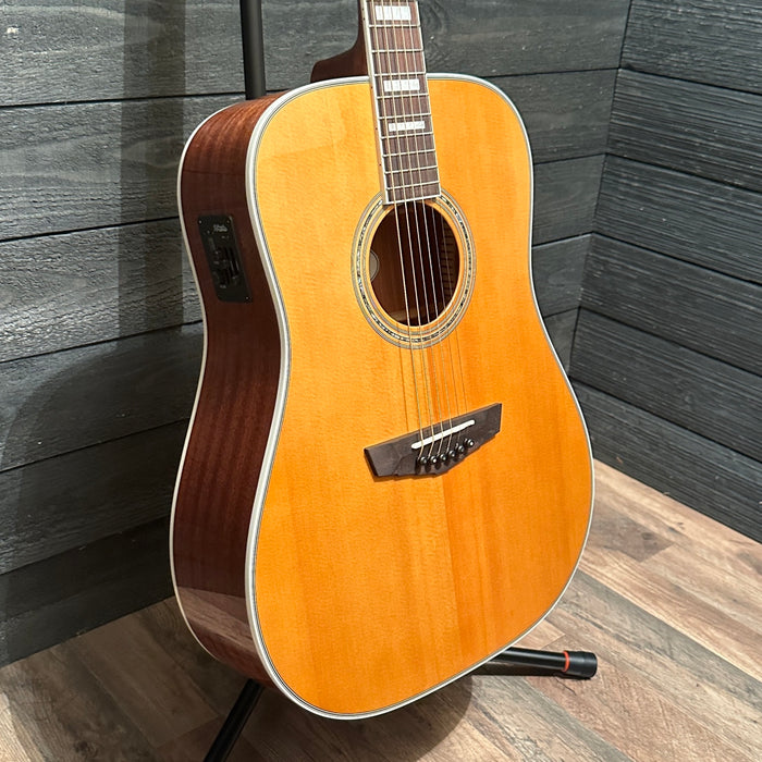 D'Angelico Premier Series Lexington Dreadnought Acoustic-Electric Guitar - Vintage Natural