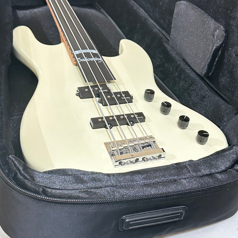 Sadowsky MetroExpress 21-Fret Verdine White Artist Line Morado Board 4-String Electric Bass Guitar - Olympic White