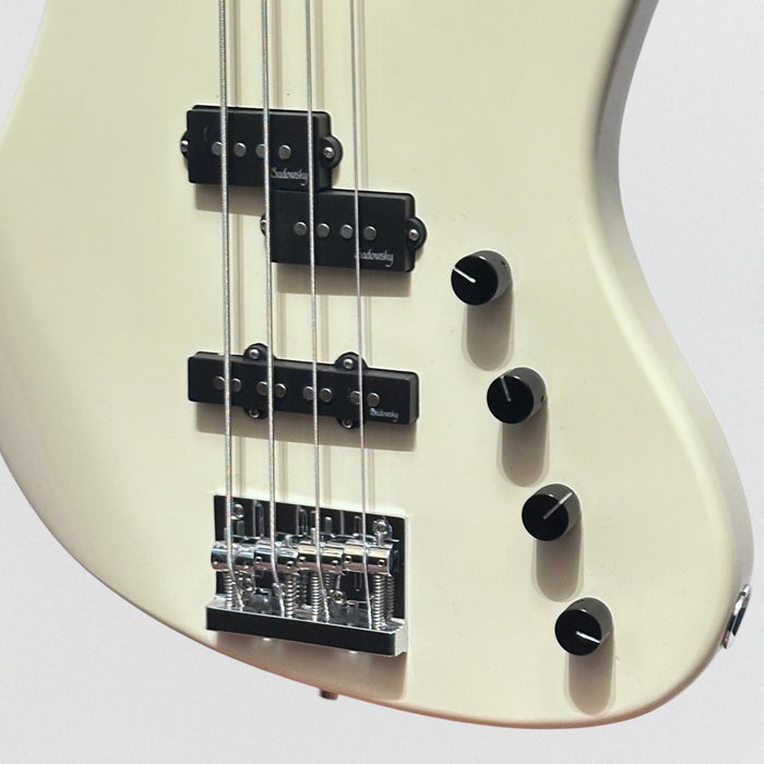 Sadowsky MetroExpress 21-Fret Verdine White Artist Line Morado Board 4-String Electric Bass Guitar - Olympic White