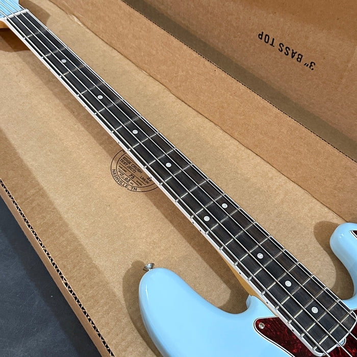Fender Gold Foil Jazz Bass 4 String Electric Bass Guitar 2022 - Sonic Blue