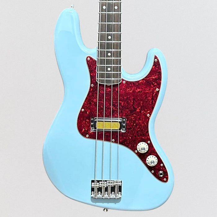 Fender Gold Foil Jazz Bass 4 String Electric Bass Guitar 2022 - Sonic Blue