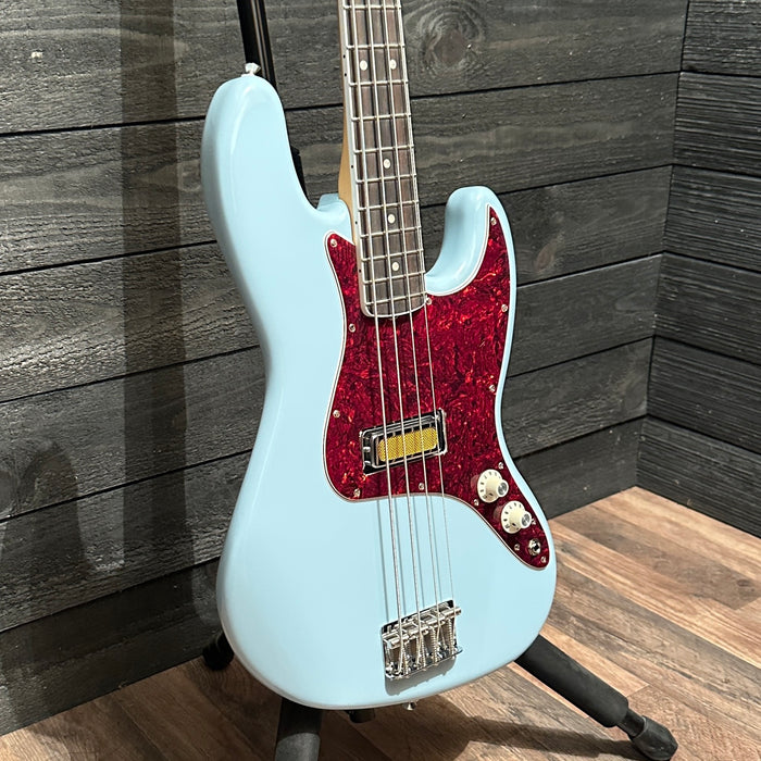 Fender Gold Foil Jazz Bass 4 String Electric Bass Guitar 2022 - Sonic Blue