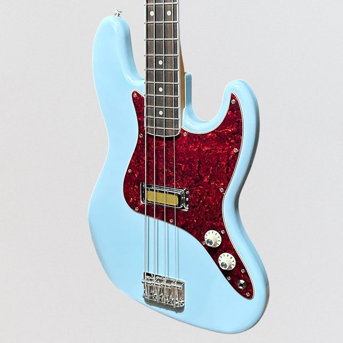 Fender Gold Foil Jazz Bass 4 String Electric Bass Guitar 2022 - Sonic Blue