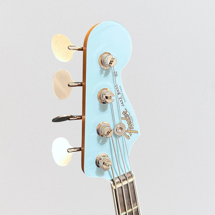 Fender Gold Foil Jazz Bass 4 String Electric Bass Guitar 2022 - Sonic Blue