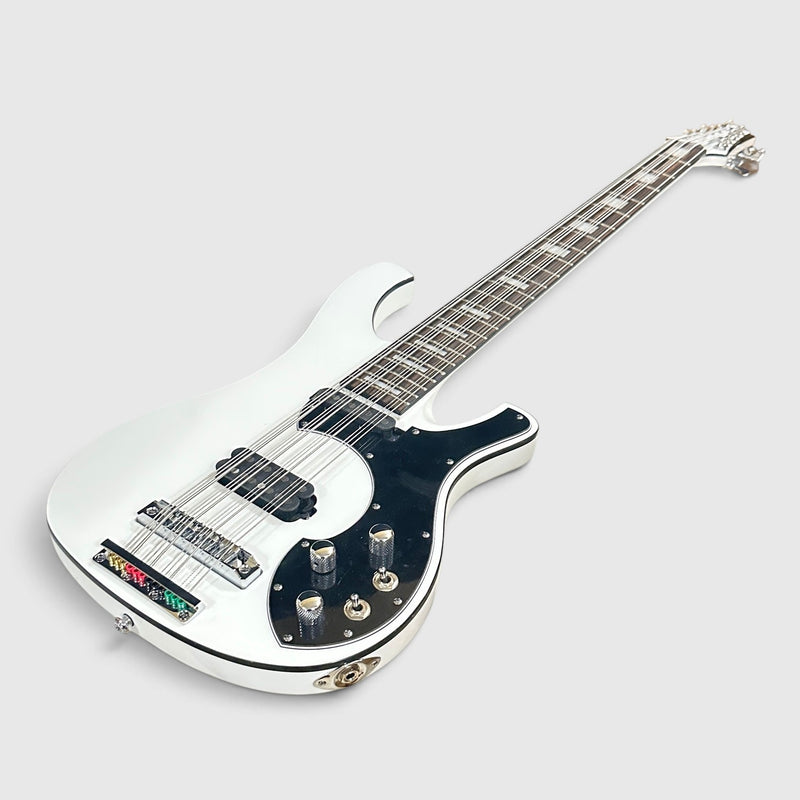 Schecter Stargazer-12 String Electric Bass Guitar - Gloss White