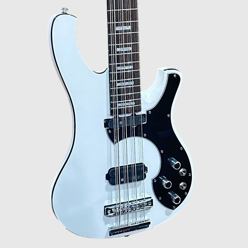 Schecter Stargazer-12 String Electric Bass Guitar - Gloss White