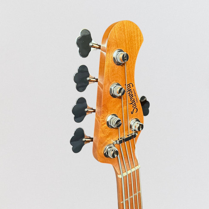 Sadowsky MetroExpress 21 Fret Hybrid PJ 5 String Maple Board Electric Bass Guitar - Candy Apple Orange Metallic