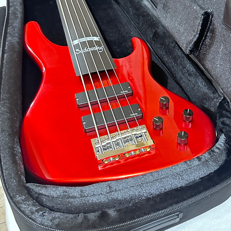 Sadowsky MetroExpress 24-Fret Modern Maple Board 5-String Electric Bass Guitar - Candy Apple Red Metallic