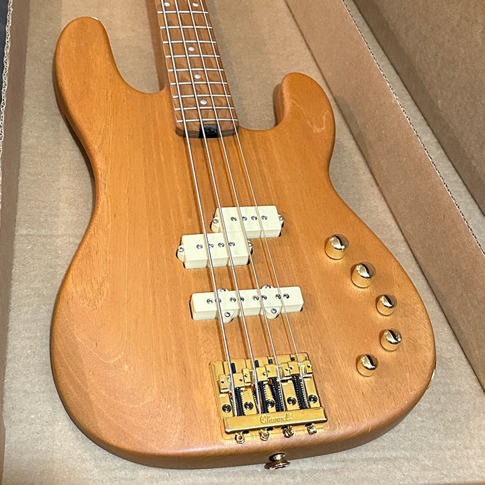 Charvel Pro-Mod So-Cal PJ IV Mah 4 String Electric Bass Guitar - Natural