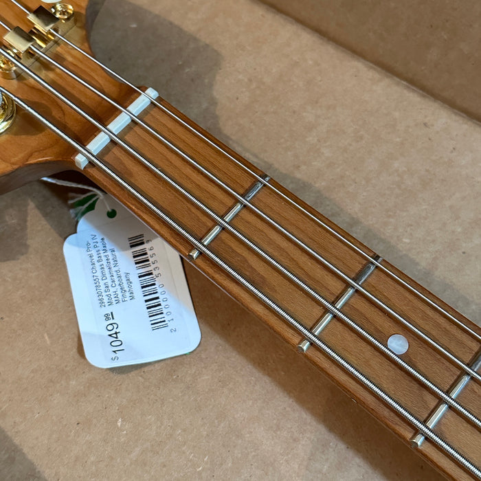 Charvel Pro-Mod So-Cal PJ IV Mah 4 String Electric Bass Guitar - Natural