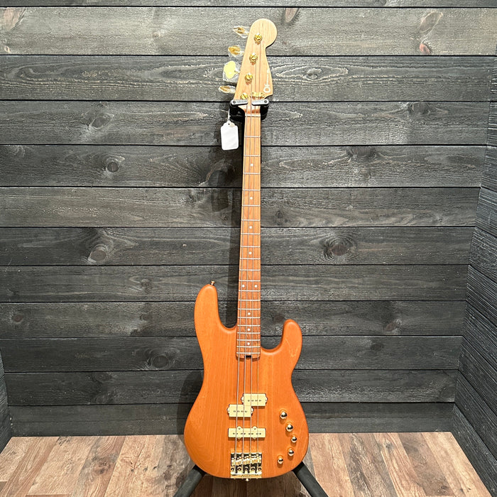 Charvel Pro-Mod So-Cal PJ IV Mah 4 String Electric Bass Guitar - Natural