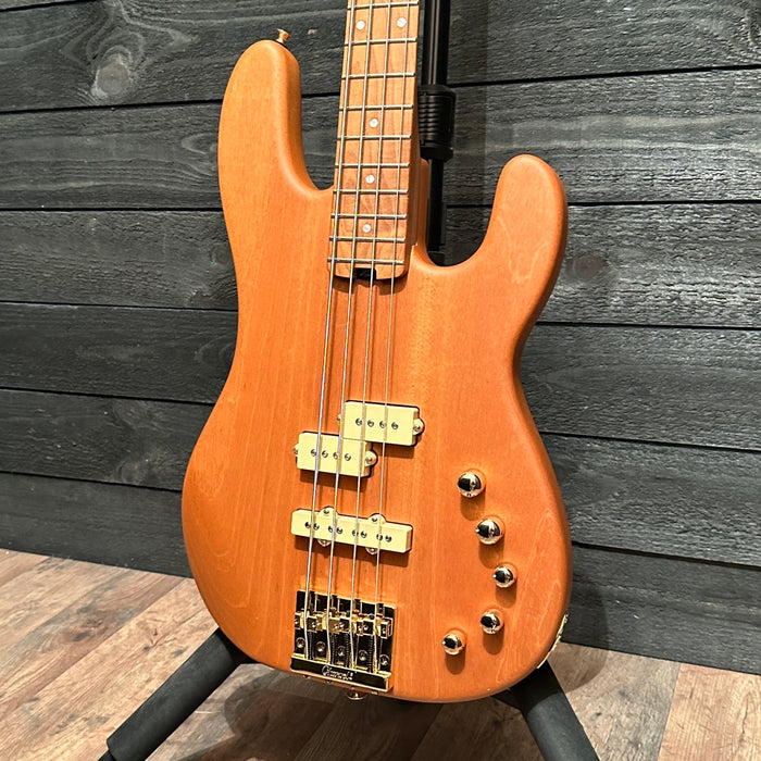 Charvel Pro-Mod So-Cal PJ IV Mah 4 String Electric Bass Guitar - Natural