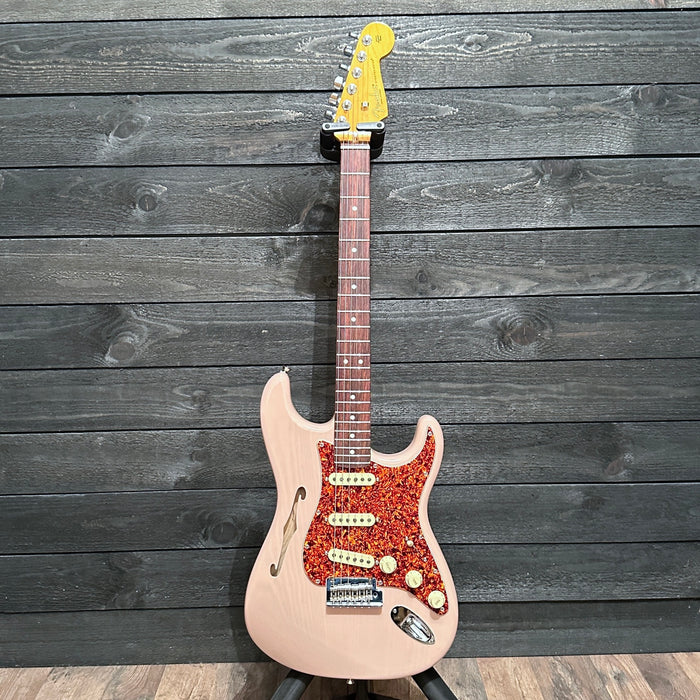 Fender Limited Edition American Professional II Stratocaster Thinline USA Electric Guitar - Transparent Shell Pink