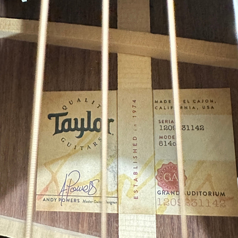 Taylor 814ce Grand Auditorium Acoustic Electric Guitar 2021 - Natural