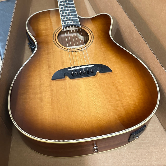 Alvarez AFH600CESHB OM Folk Cutaway Acoustic-Electric Guitar - Shadow Burst