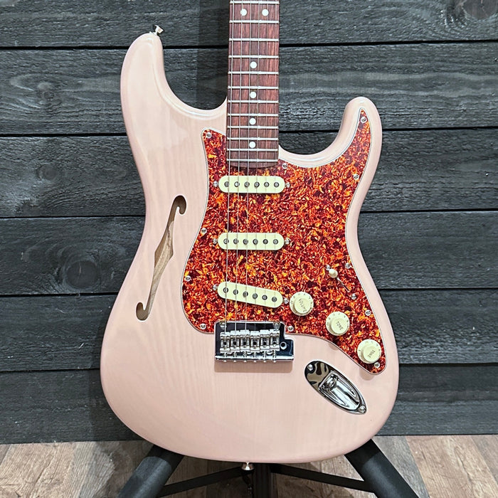 Fender Limited Edition American Professional II Stratocaster Thinline USA Electric Guitar - Transparent Shell Pink