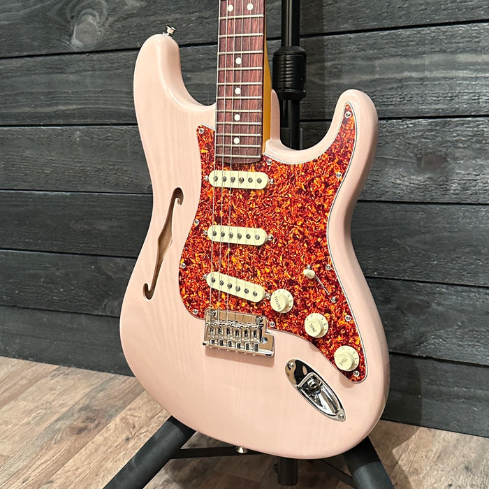 Fender Limited Edition American Professional II Stratocaster Thinline USA Electric Guitar - Transparent Shell Pink