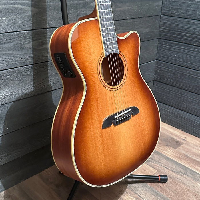 Alvarez AFH600CESHB OM Folk Cutaway Acoustic-Electric Guitar - Shadow Burst