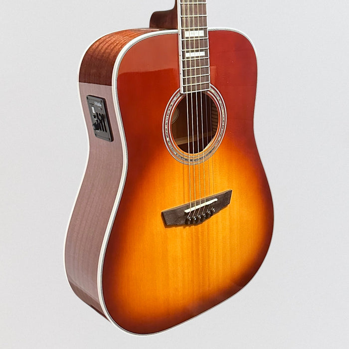 D'Angelico Premier Series Lexington Dreadnought Acoustic-Electric Guitar - Ice Tea Burst