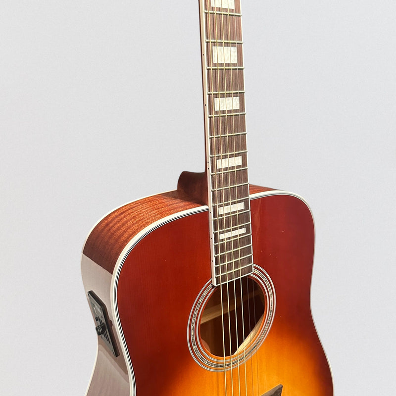 D'Angelico Premier Series Lexington Dreadnought Acoustic-Electric Guitar - Ice Tea Burst