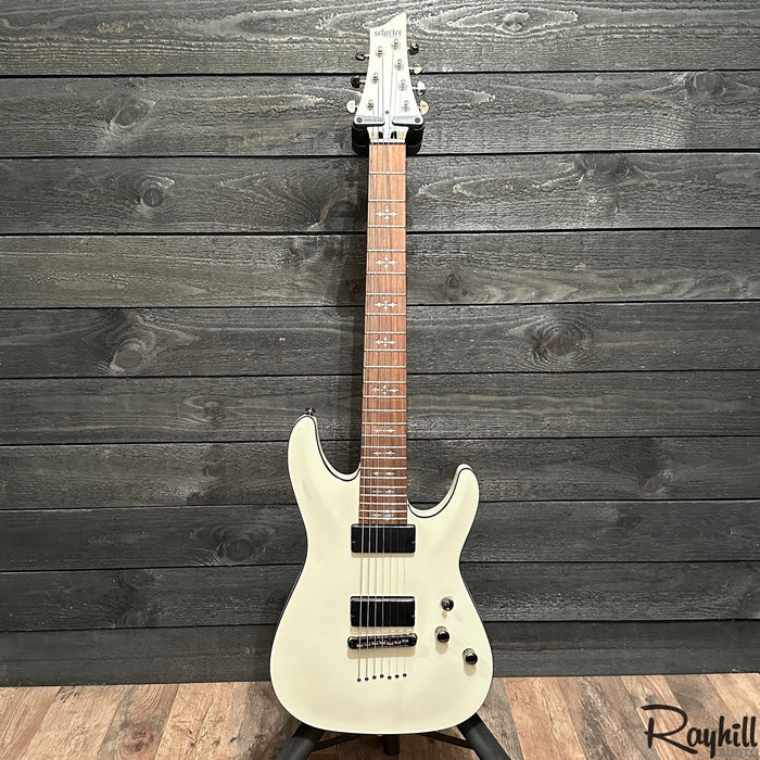 Schecter Demon-7 White 7 String Electric Guitar B-stock