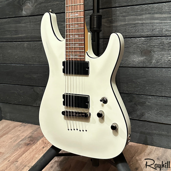 Schecter Demon-7 White 7 String Electric Guitar B-stock