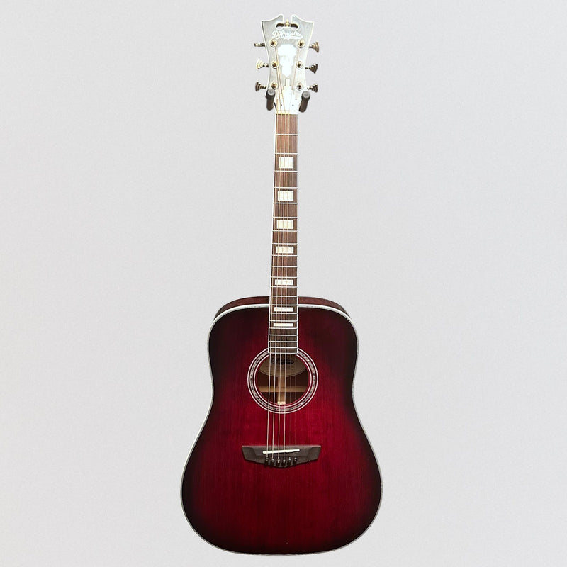 D'Angelico Premier Series Lexington Dreadnought Acoustic-Electric Guitar - Trans Black Cherry Burst