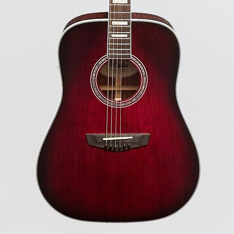 D'Angelico Premier Series Lexington Dreadnought Acoustic-Electric Guitar - Trans Black Cherry Burst