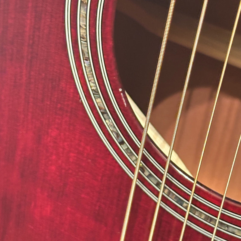 D'Angelico Premier Series Lexington Dreadnought Acoustic-Electric Guitar - Trans Black Cherry Burst