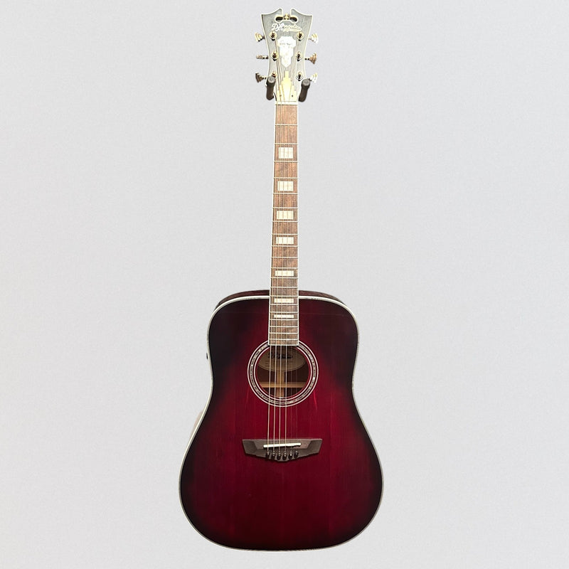 D'Angelico Premier Series Lexington Dreadnought Acoustic-Electric Guitar - Trans Black Cherry Burst