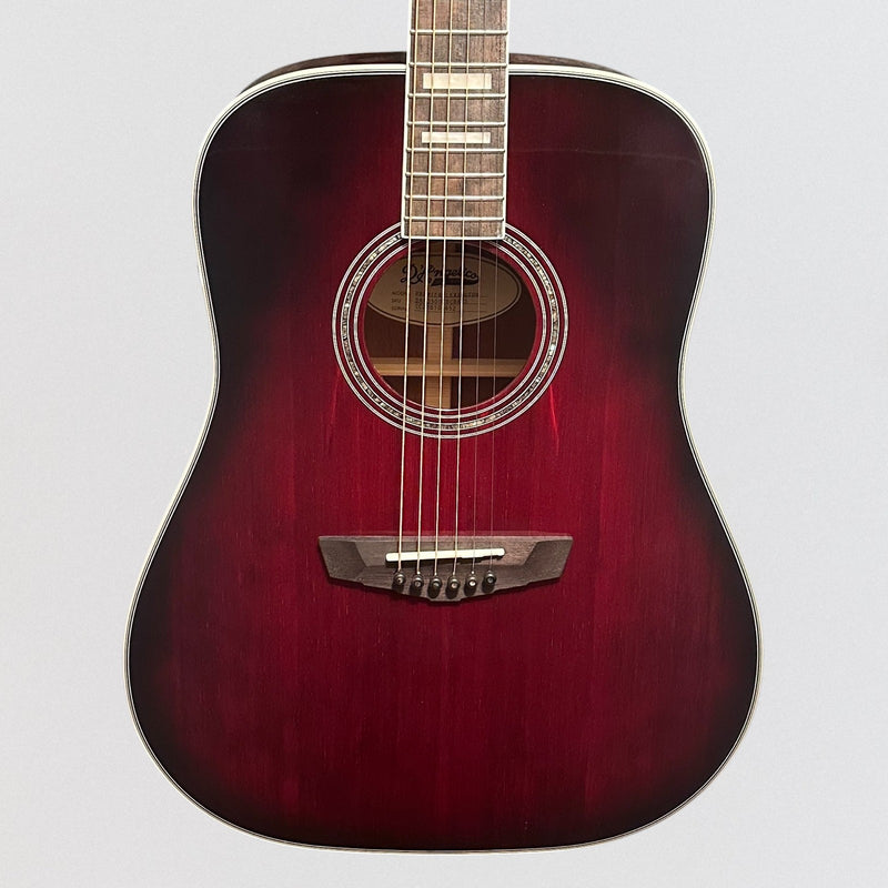D'Angelico Premier Series Lexington Dreadnought Acoustic-Electric Guitar - Trans Black Cherry Burst