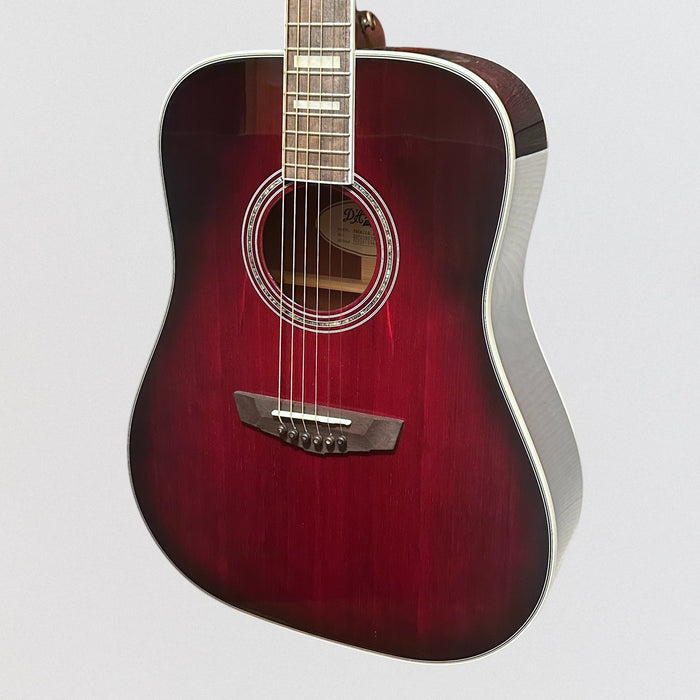 D'Angelico Premier Series Lexington Dreadnought Acoustic-Electric Guitar - Trans Black Cherry Burst