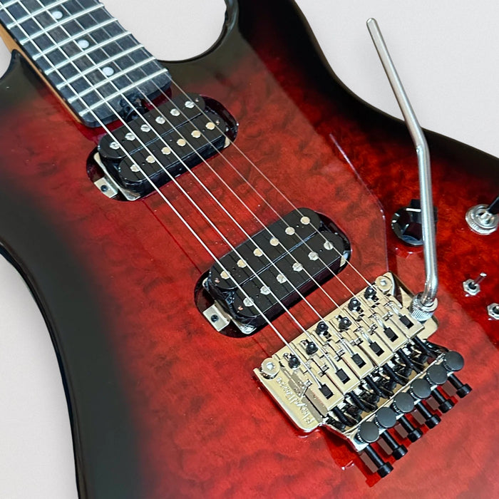 Kramer The 84 HH Quilt Electric Guitar - Magenta Burst