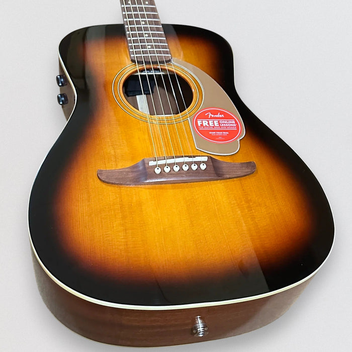 Fender Malibu Player Short Scale Parlor Acoustic Electric Guitar - Sunburst