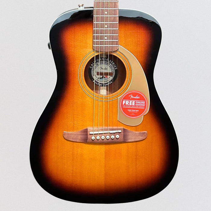 Fender Malibu Player Short Scale Parlor Acoustic Electric Guitar - Sunburst