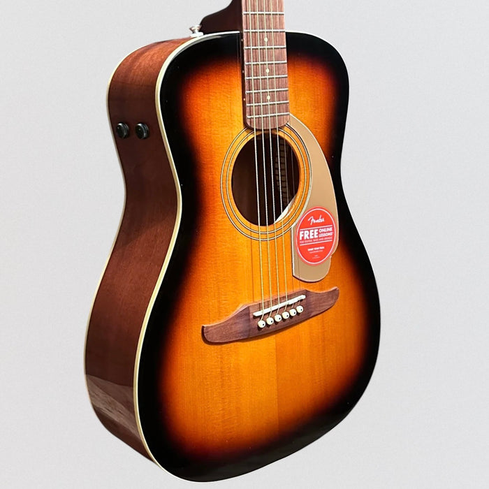 Fender Malibu Player Short Scale Parlor Acoustic Electric Guitar - Sunburst