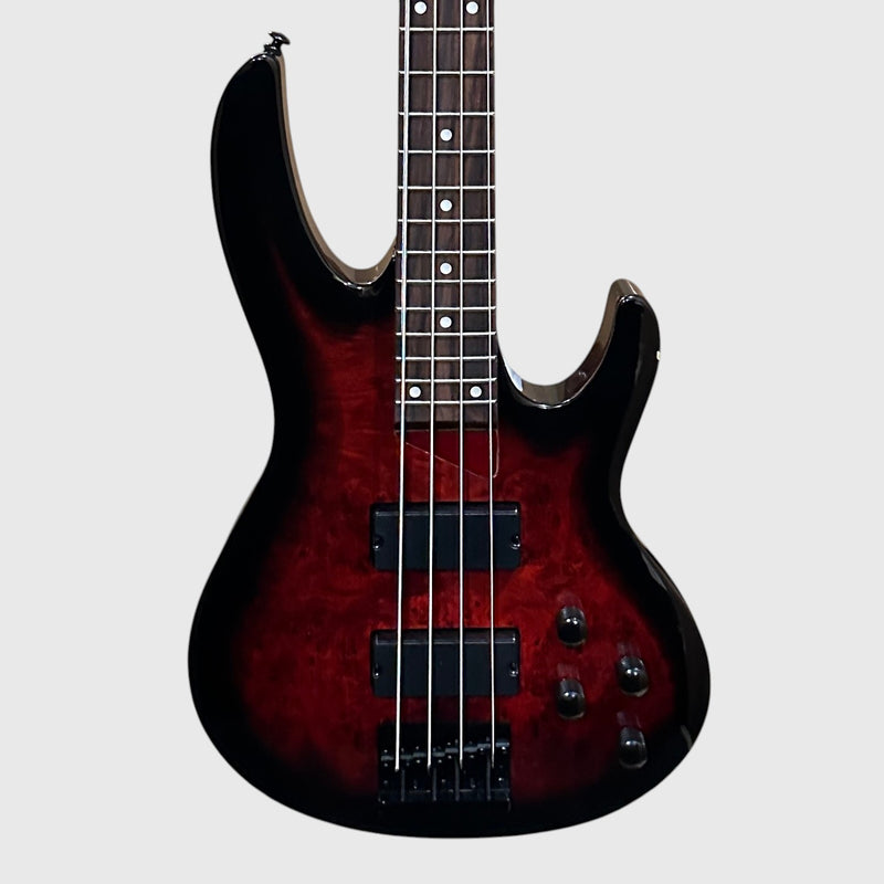 ESP LTD B-204DX 4 String Electric Bass Guitar - Red Burst