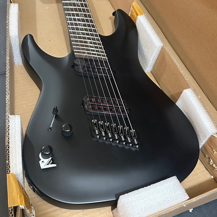 Schecter Damien-7 Multiscale Left-handed 7-string Electric Guitar - Satin Black