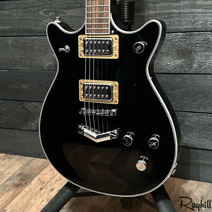 Gretsch G5222 Electromatic Double Jet BT V-Stoptail Black Electric Guitar