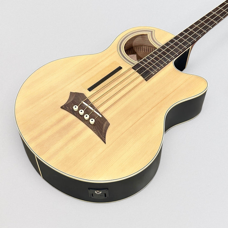 Warwick RockBass Alien Standard 4 String Acoustic Electric Bass Guitar - Natural