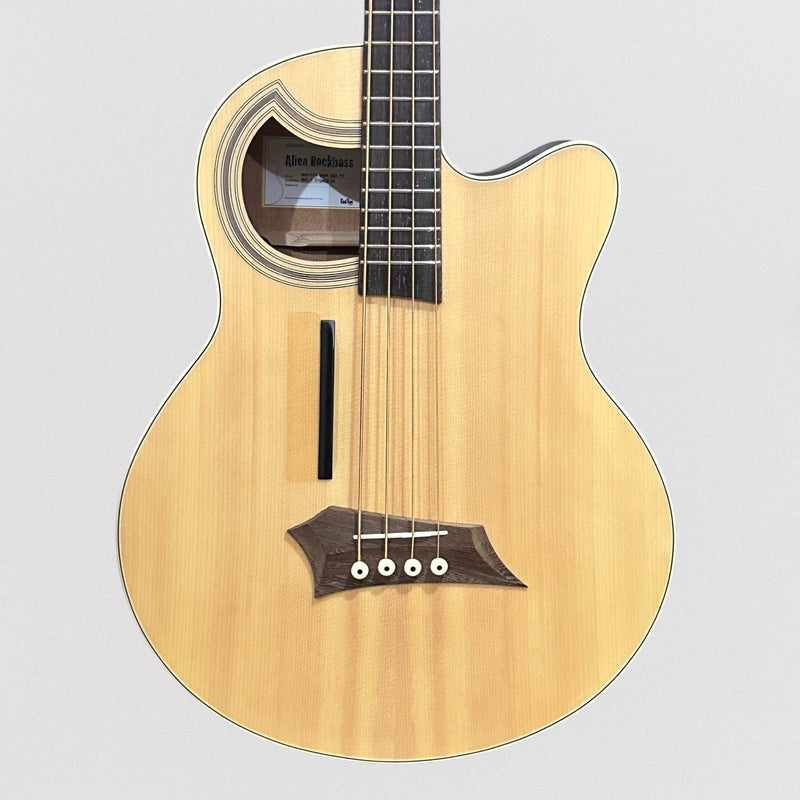 Warwick RockBass Alien Standard 4 String Acoustic Electric Bass Guitar - Natural
