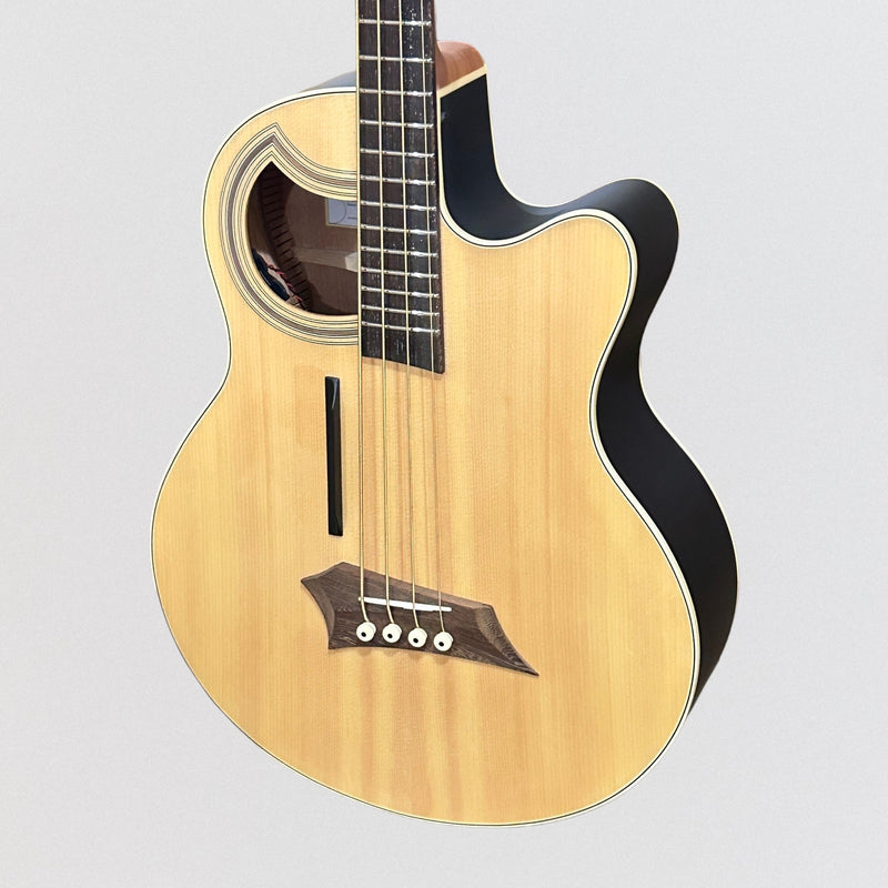 Warwick RockBass Alien Standard 4 String Acoustic Electric Bass Guitar - Natural