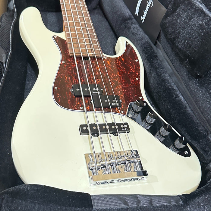 Sadowsky SMX MetroExpress Hybrid PJ 5-String Morado Red Electric Bass Guitar - White