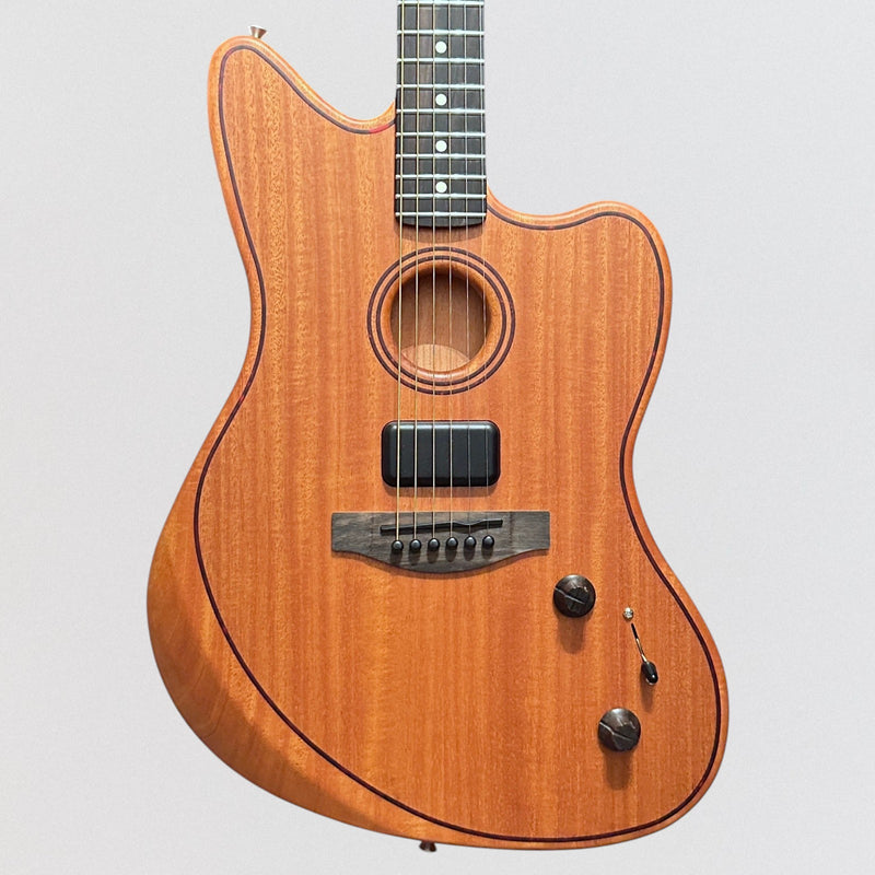 Fender American Acoustasonic Jazzmaster All-Mahogany Acoustic-Electric Guitar - Natural