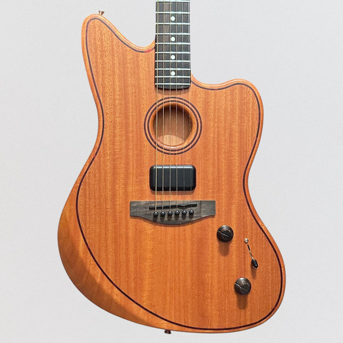 Fender American Acoustasonic Jazzmaster All-Mahogany Acoustic-Electric Guitar - Natural