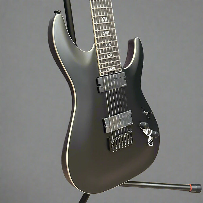 Schecter C-7 SLS Elite Evil Twin 7 String Electric Guitar - Satin Black