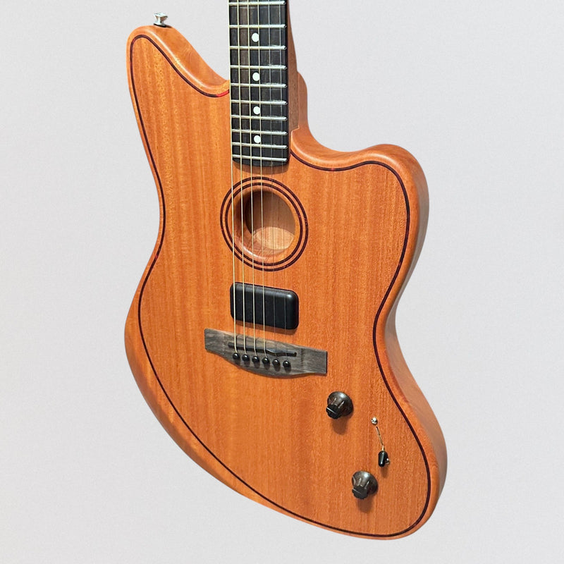 Fender American Acoustasonic Jazzmaster All-Mahogany Acoustic-Electric Guitar - Natural